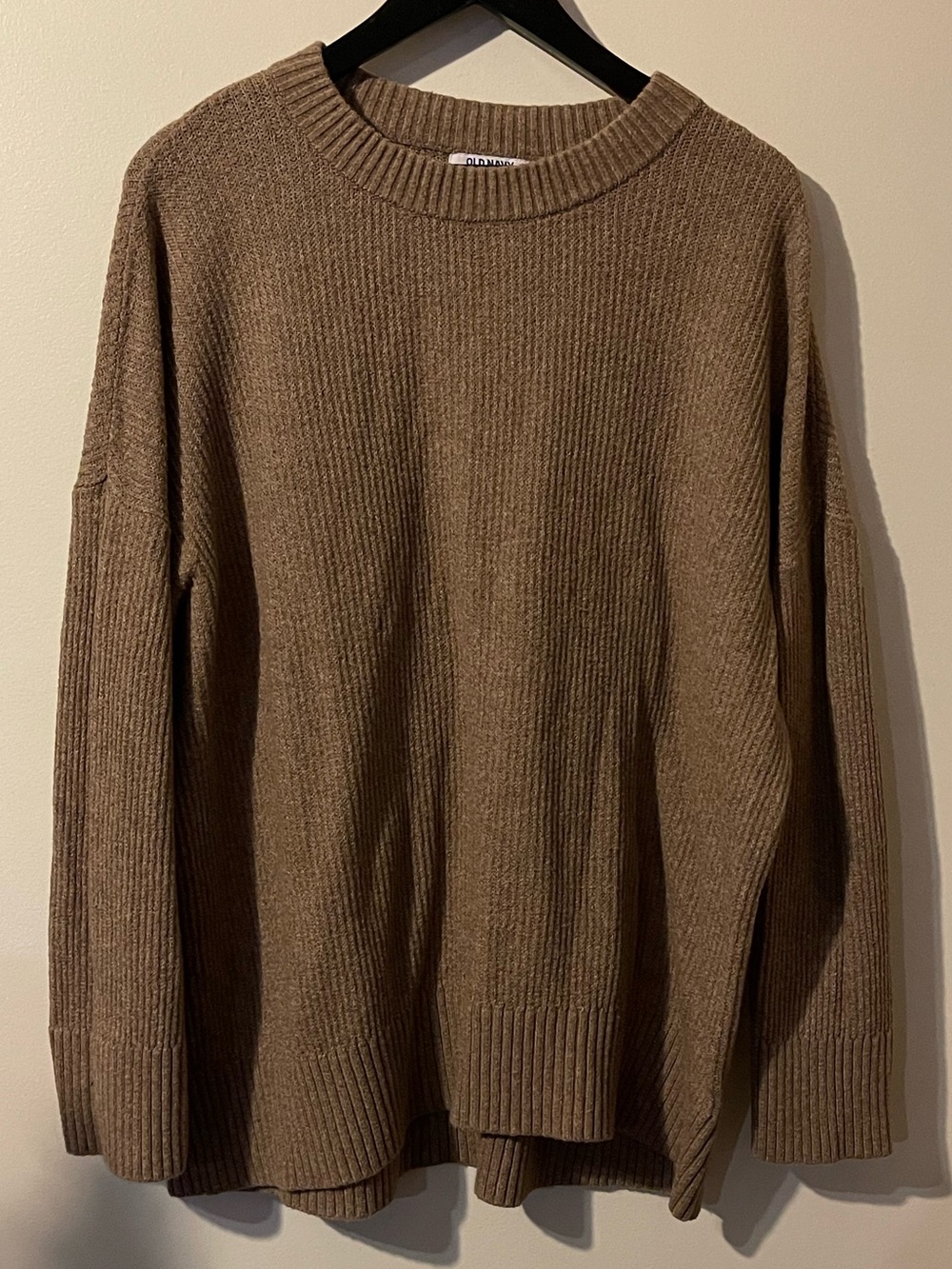 Old Navy SoSoft Brown Ribbed Knit Crewneck Sweater Pullover XXL